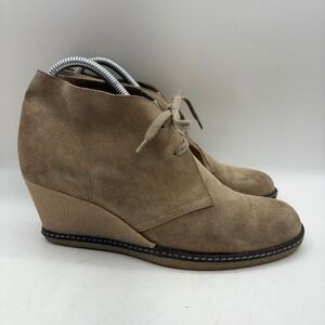 J. Crew Macalister Wedge Boots Suede Lace Up Chukka Womens Size 10